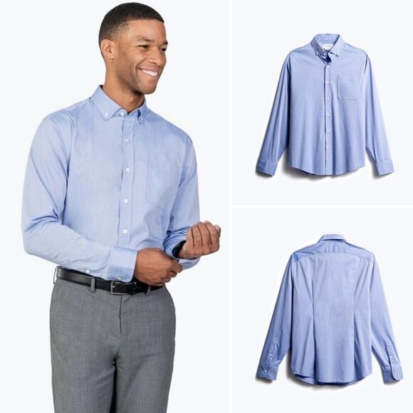 Ministry of Supply Blue Gemini Woven Dress Shirt Sz XXL Slim NWT - Picture 10 of 10